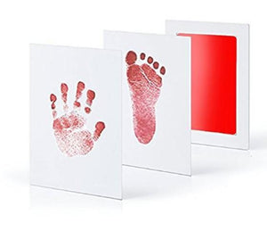 Großes Baby Hand oder Fußabdruck-Set Rot