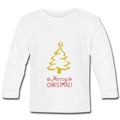 Christmas Tree Baby Shirt - Weiß