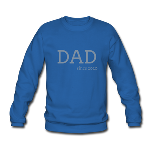 Dad since 2020 Sweatshirt Silber Metallic - Royalblau