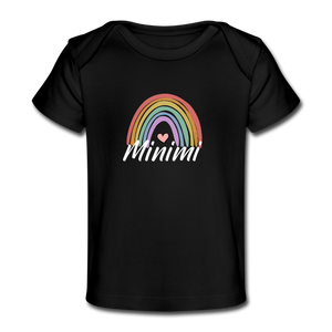 Regenbogen Minimi Baby Shirt - Schwarz